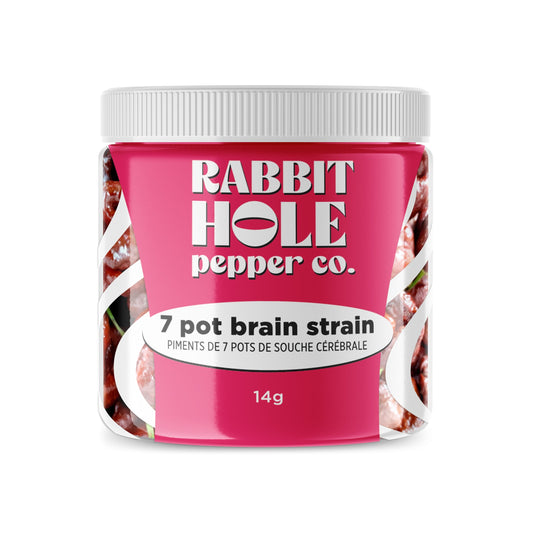 Rabbit Hole 7-Pot Brain Strain Dried Pepper Pods (1,200,000 SHU) - Rabbit Hole Pepper Co.