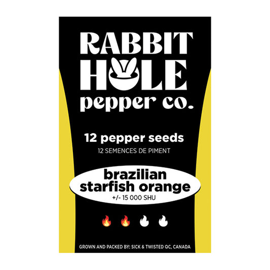 Brazilian Starfish Orange Hot Pepper Seeds - Rabbit Hole Pepper Co.