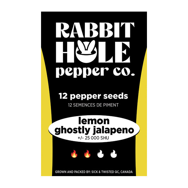 Lemon Ghostly Jalapeno Hot Pepper Seeds - Rabbit Hole Pepper Co.