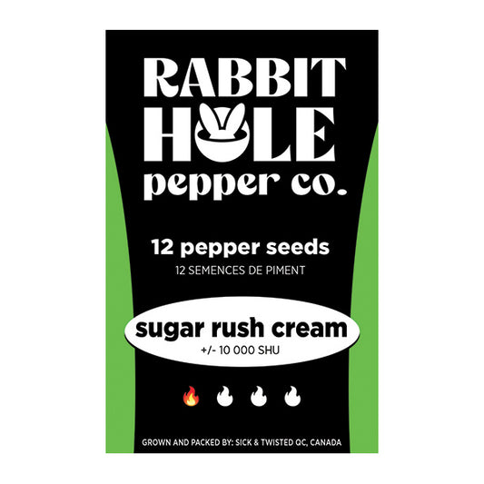 Sugar Rush Cream Hot Pepper Seeds - Rabbit Hole Pepper Co.