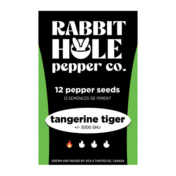 Tangerine Tiger Hot Pepper Seeds - Rabbit Hole Pepper Co.